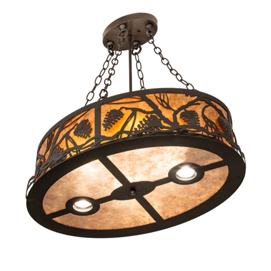 Four-Light 18" Wide Abstract Pendant