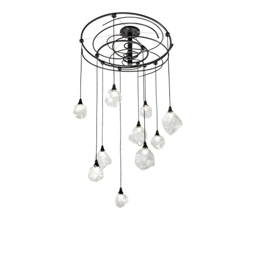 Ten-Light 55" Wide Abstract Multi-Light Pendant