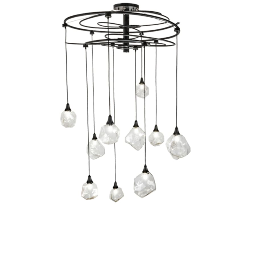 Ten-Light 55" Wide Abstract Multi-Light Pendant