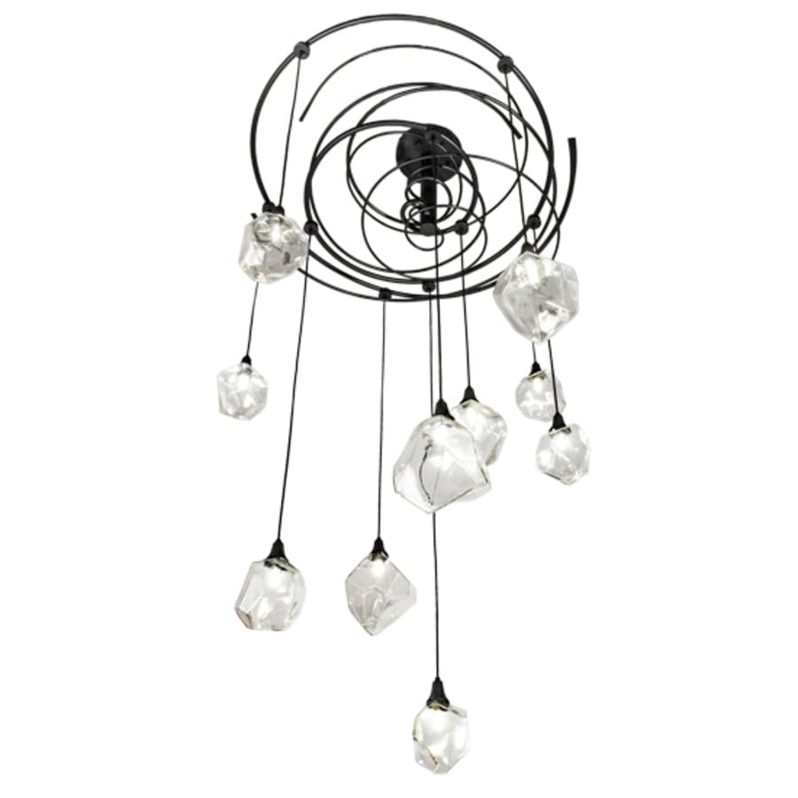 Ten-Light 55" Wide Abstract Multi-Light Pendant