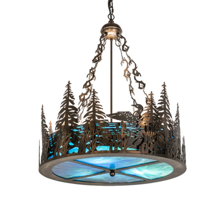 Three-Light 26" Wide Abstract Pendant