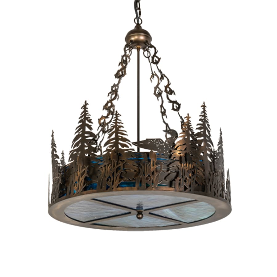 Three-Light 26" Wide Abstract Pendant