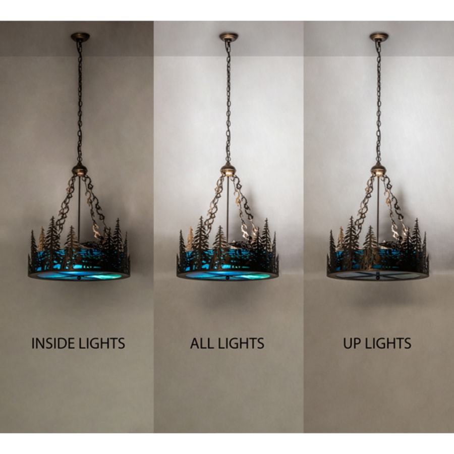 Three-Light 26" Wide Abstract Pendant