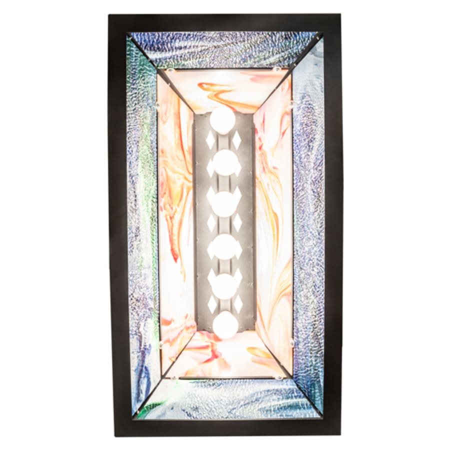 Six-Light 36" Wide Abstract Linear Pendant