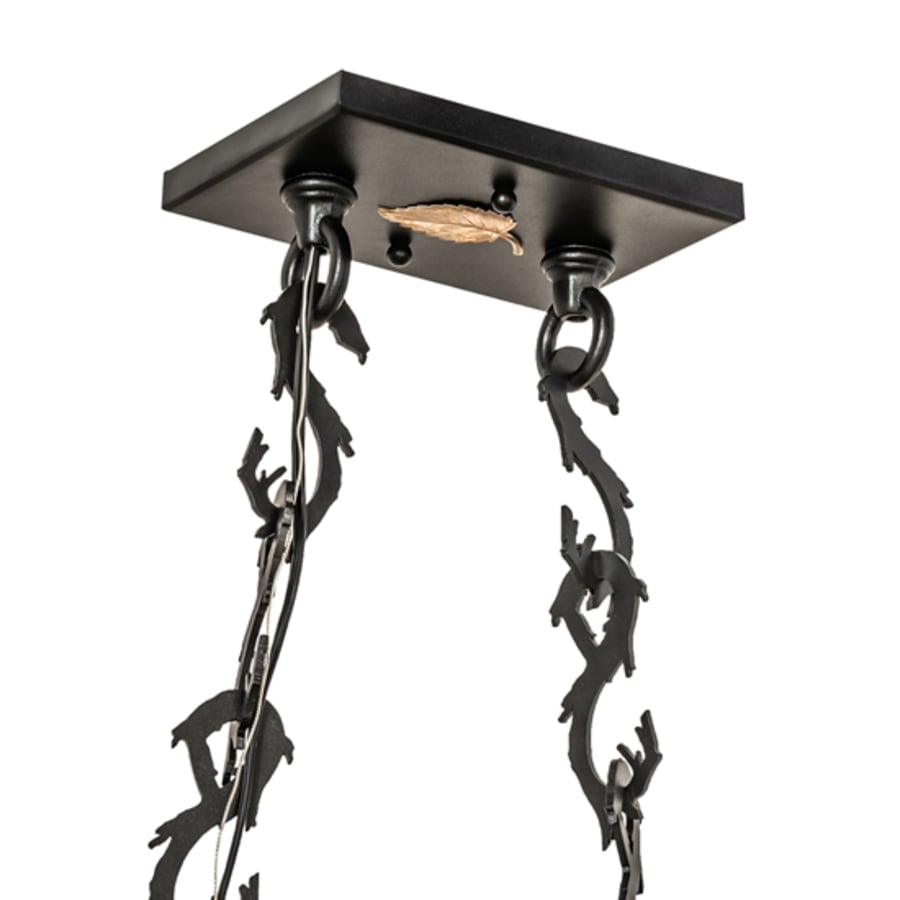 Six-Light 36" Wide Abstract Linear Pendant