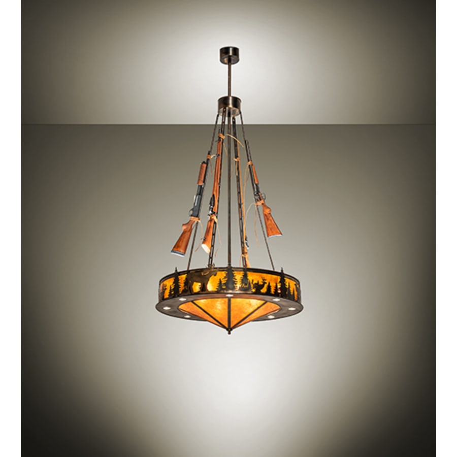 Eight-Light 48" Wide Abstract Pendant