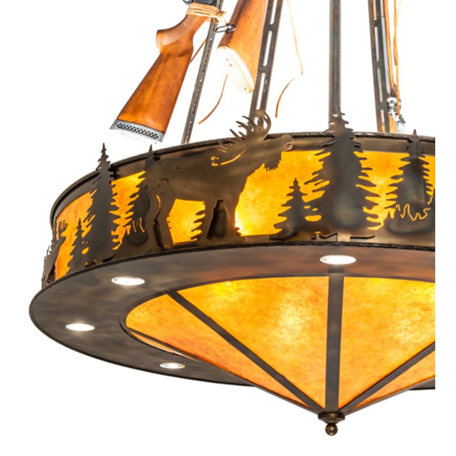 Eight-Light 48" Wide Abstract Pendant