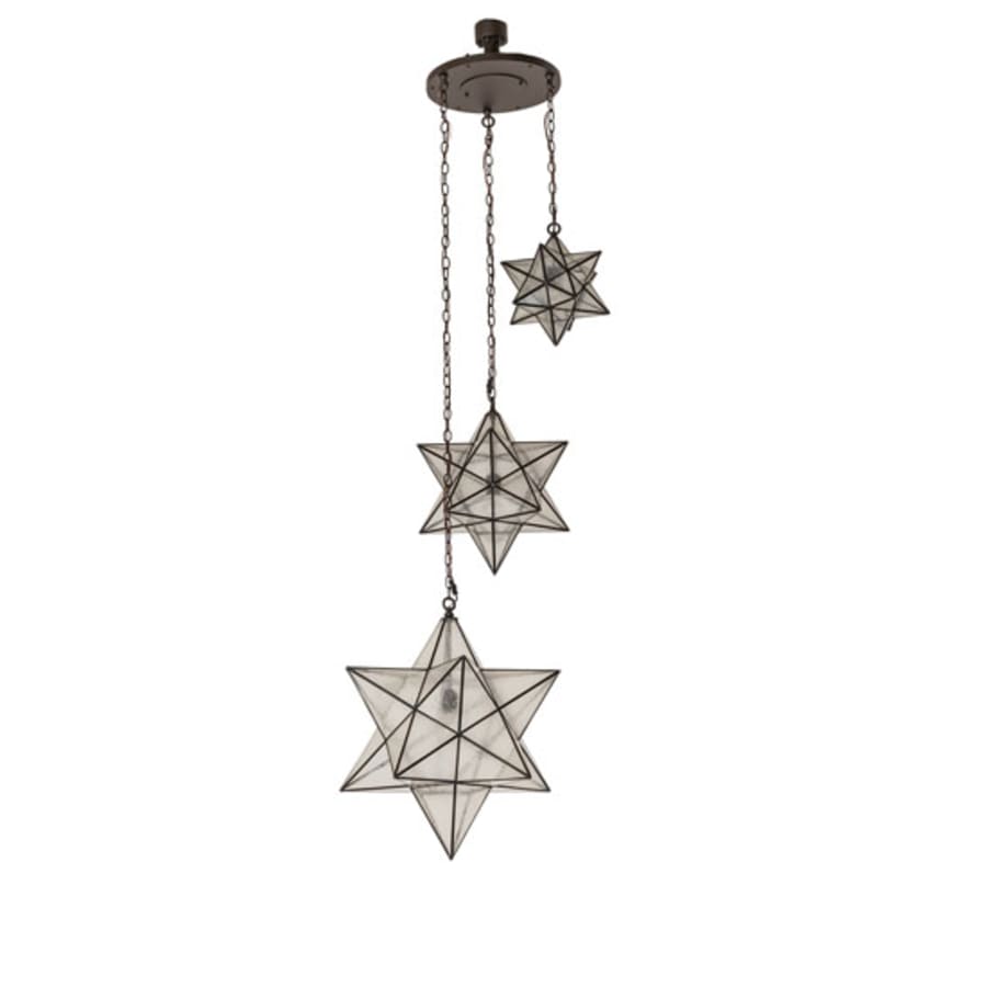 Three-Light 36" Wide Multi-Light Pendant