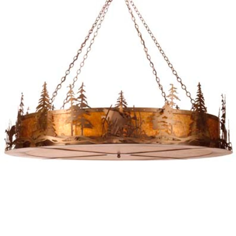 Ducks in Flight 12-Light 67" Wide Pendant