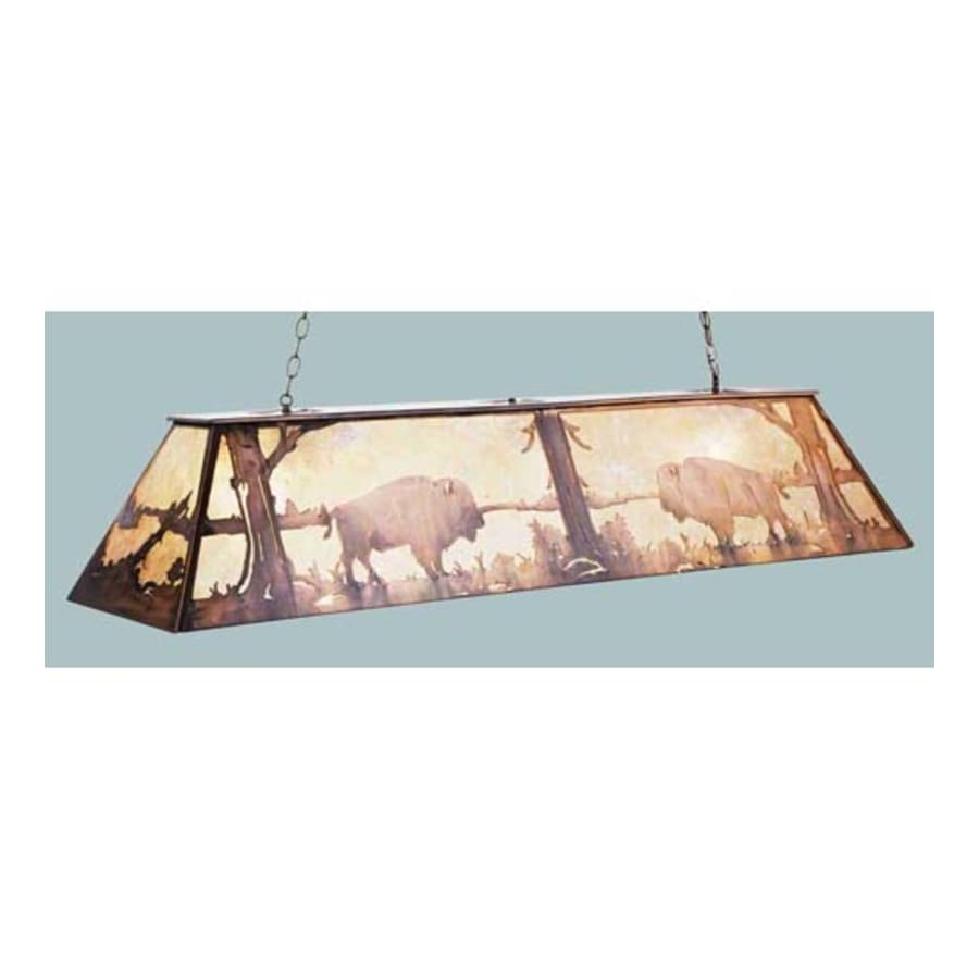 Long Buffalo At Lake 11-Light 72" Wide Linear Pendant