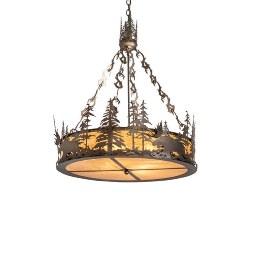 Moose At Dusk 4-Light 32" Wide Pendant