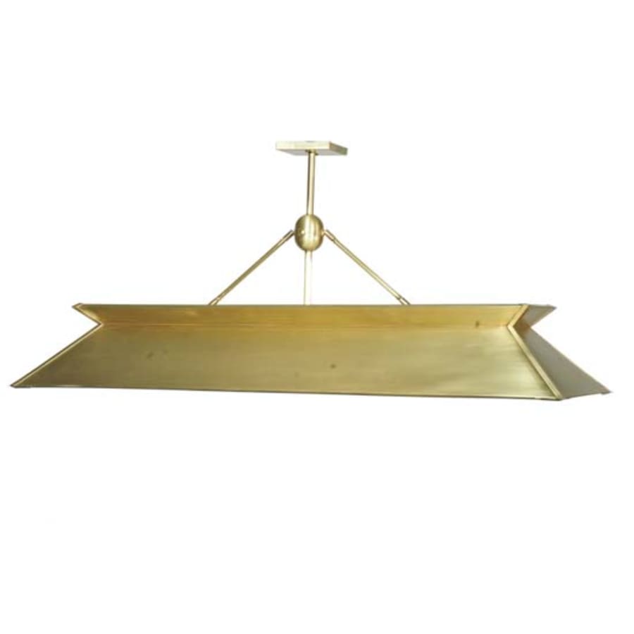 Natural Brass 3-Light 60" Wide Linear Pendant