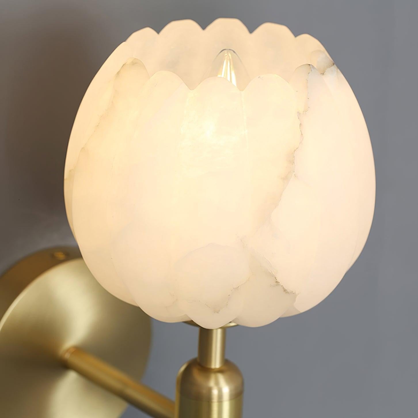 Mian Alabaster Blossom Wall Light