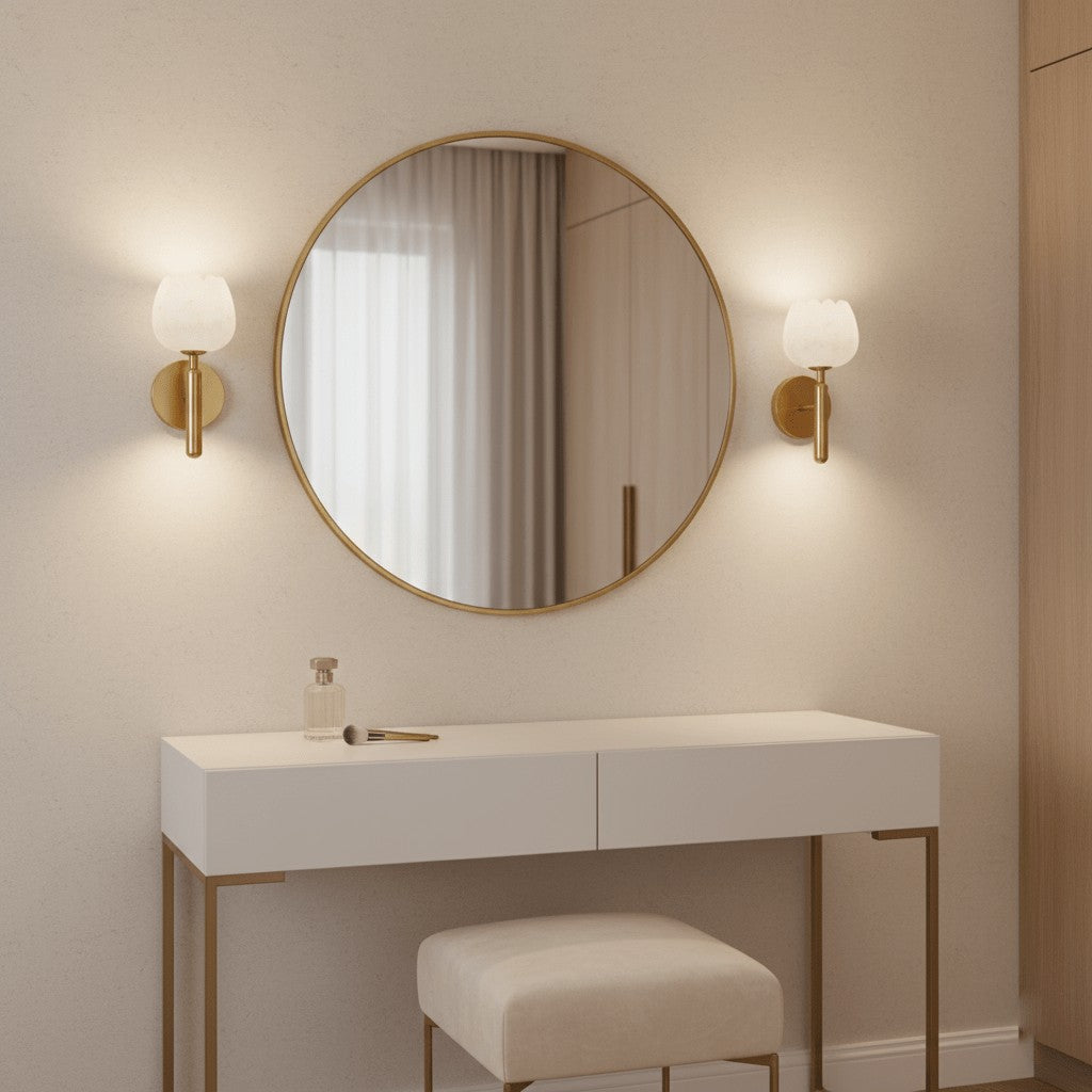 Mian Alabaster Blossom Wall Light
