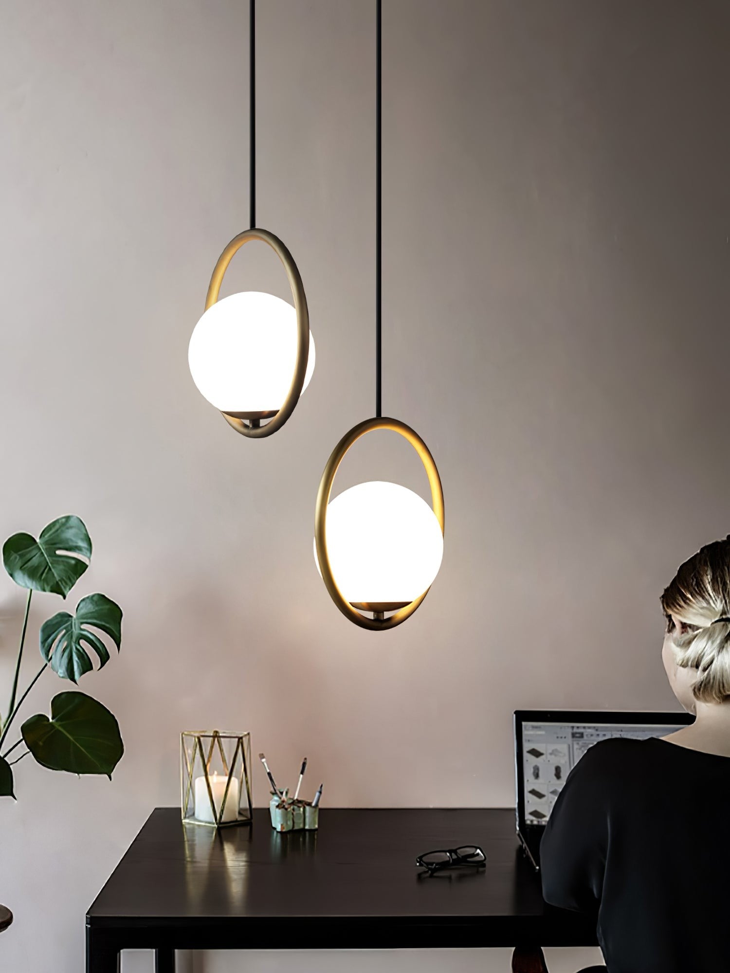 Mila Brass Globe Pendant