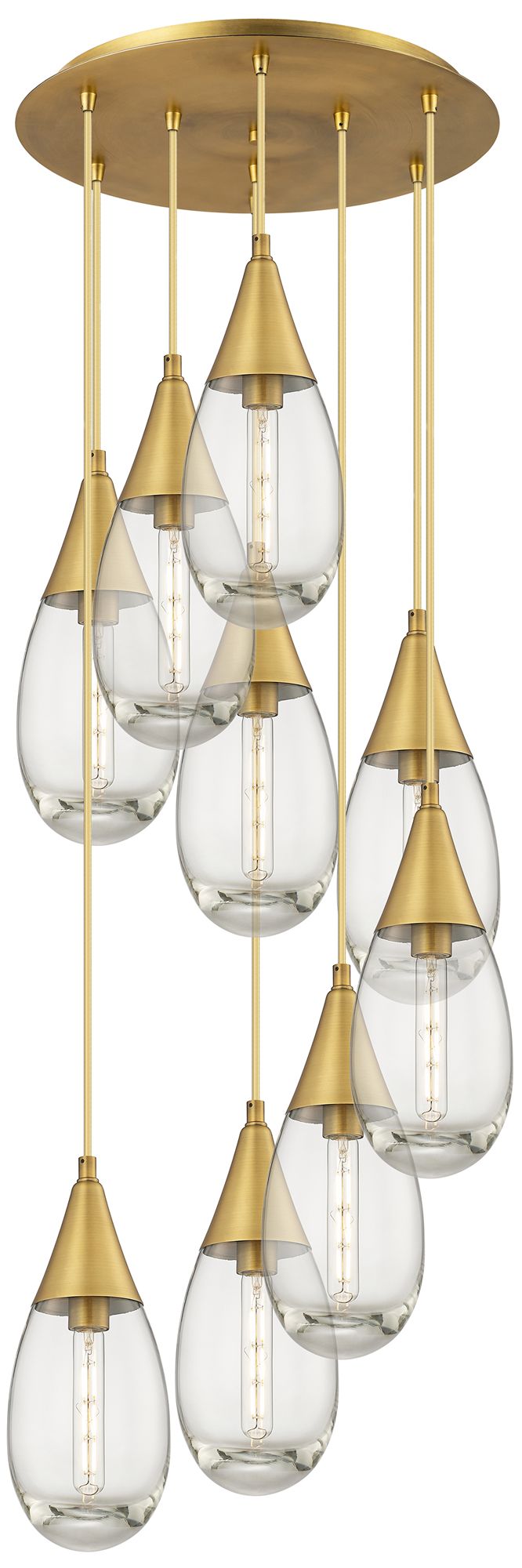 Milan 5-Light Brushed Satin with Linear Pendant