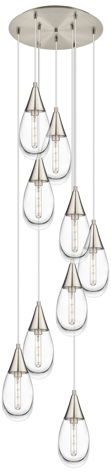 Milan 5-Light Polished Nickel Linear Pendant W