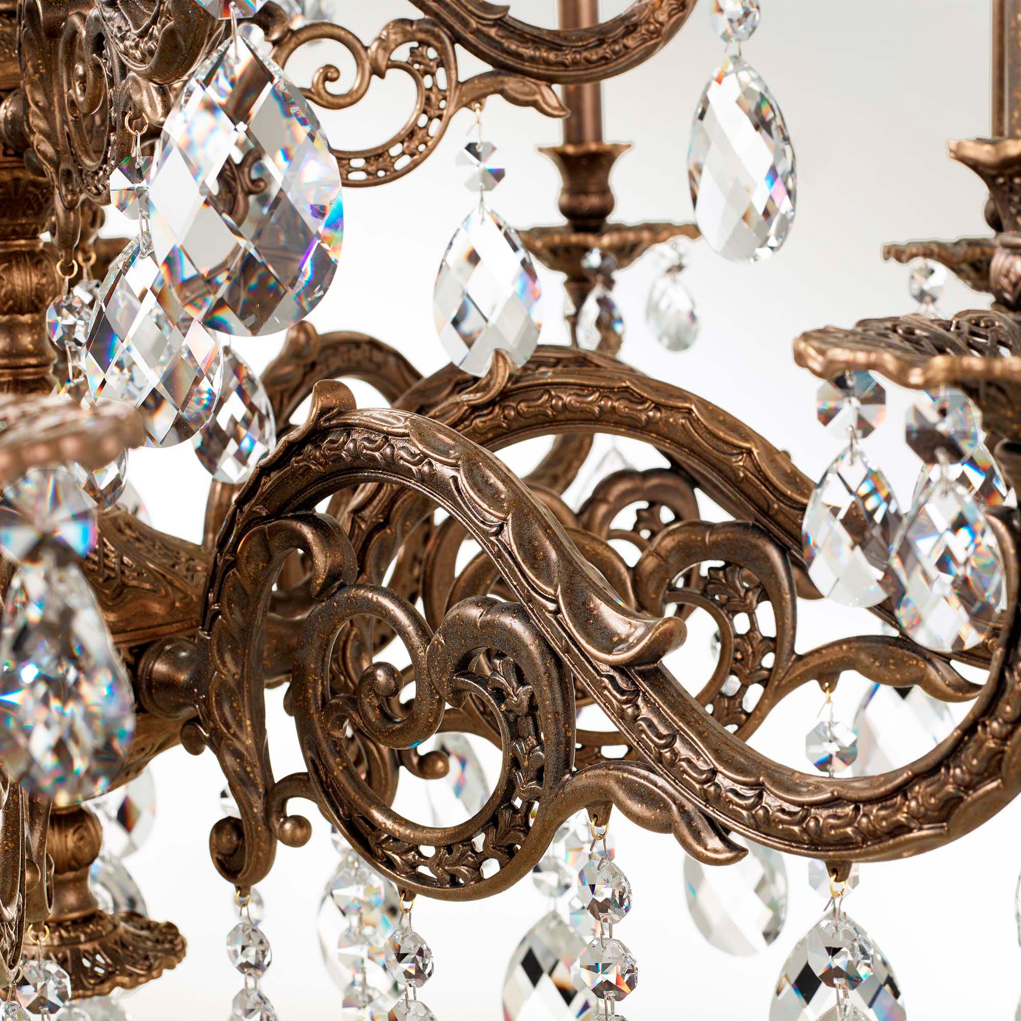 Milano 38"H X 15-Light Crystal Chandelier