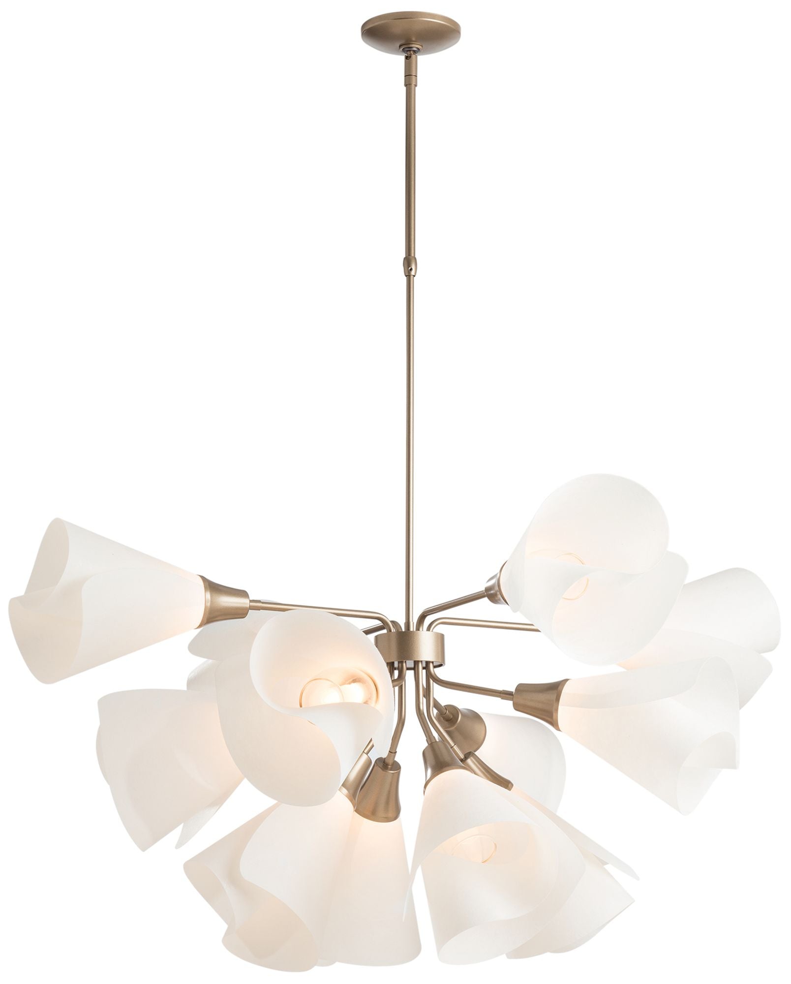 Mobius 12-Light Gold Spun Chandelier