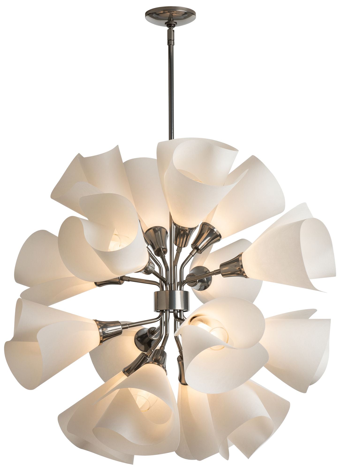 Mobius 16-Light Orb Sterling Chandelier