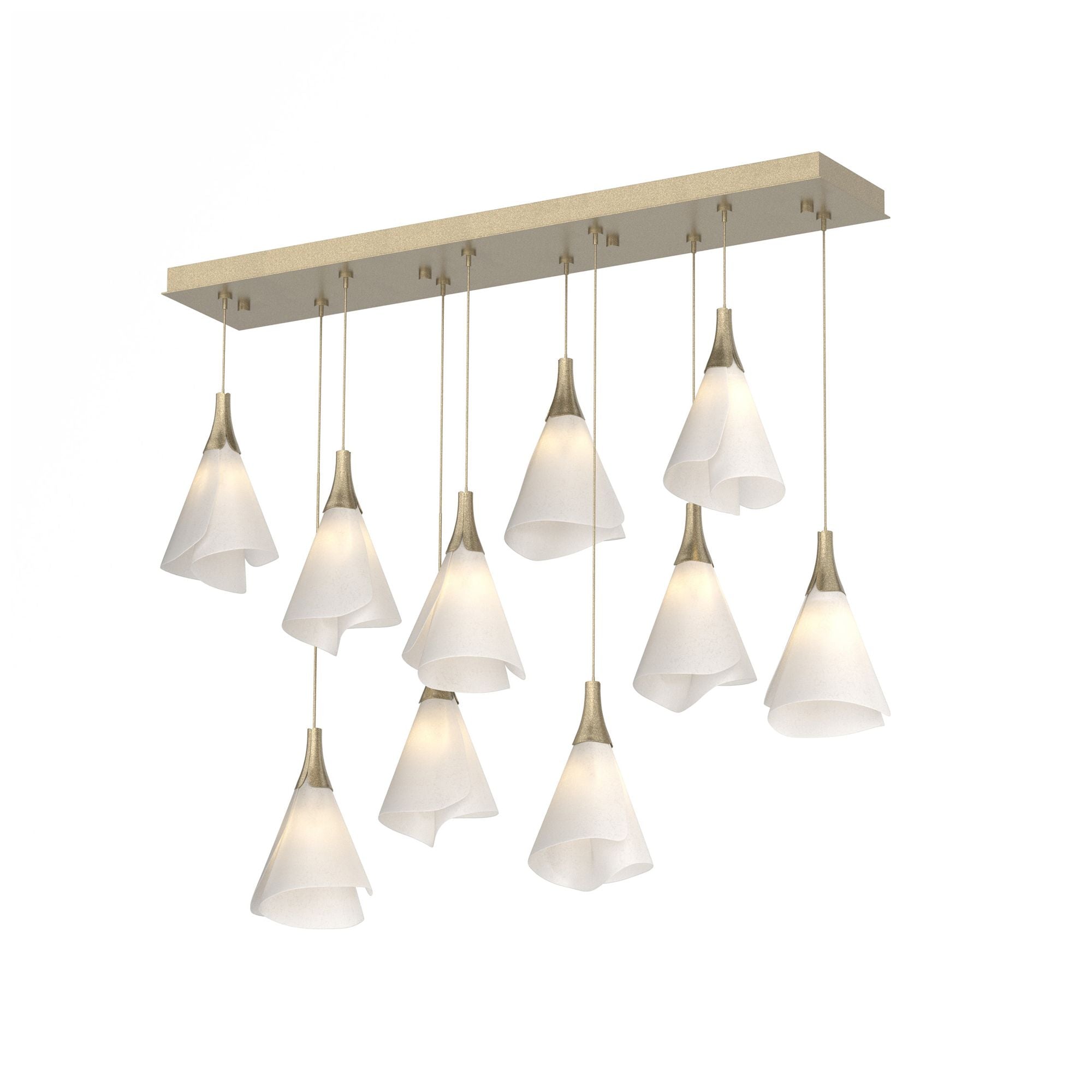 Mobius 45.6" Rectangular Soft Gold Long Pendant