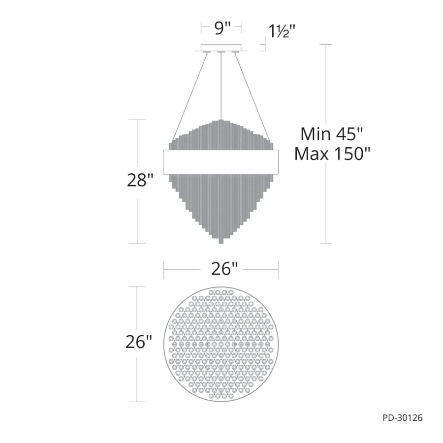 Luzerne 26" Wide LED Suspension Pendant