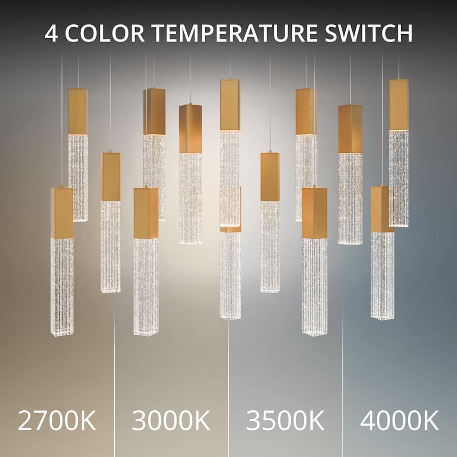 Cinema 40" Wide LED Crystal Linear Pendant with Clear
