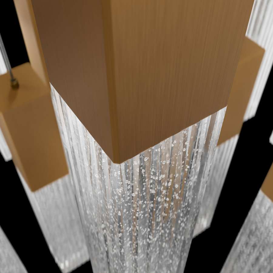 Cinema 23" Wide LED Crystal Multi-Light Pendant