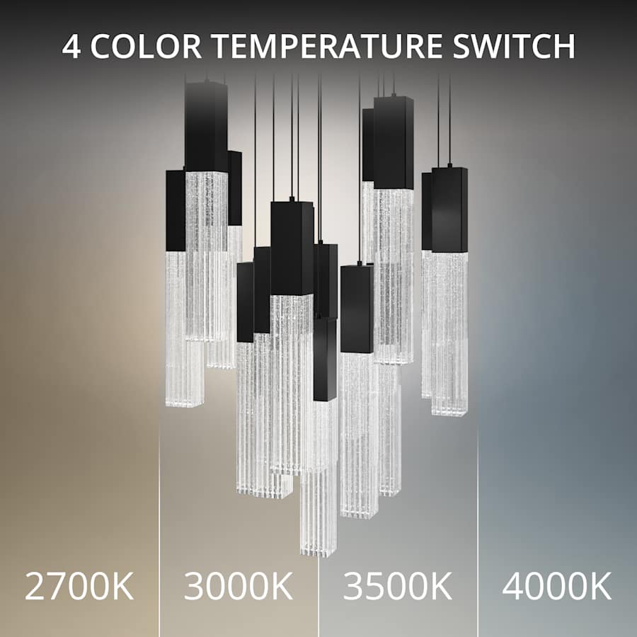 Cinema 23" Wide LED Crystal Multi-Light Pendant