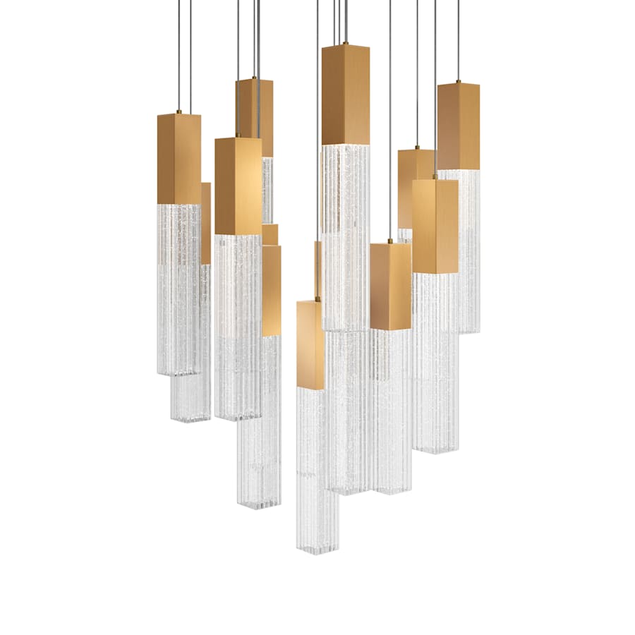 Cinema 23" Wide LED Crystal Multi-Light Pendant