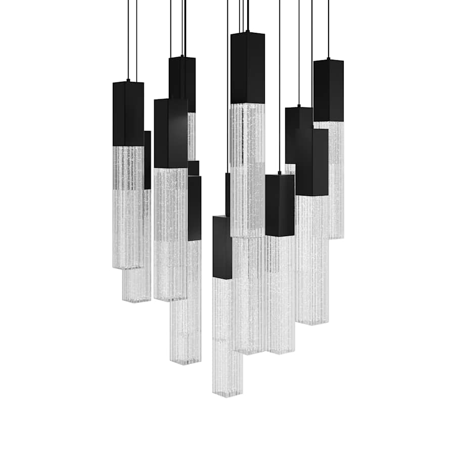 Cinema 23" Wide LED Crystal Multi-Light Pendant