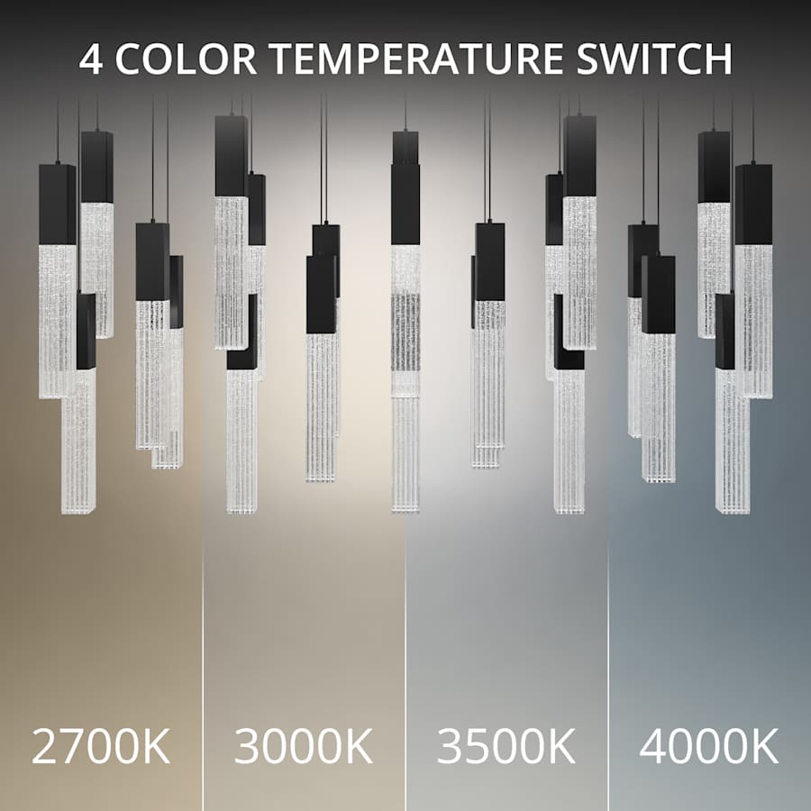 Cinema 54" Wide LED Crystal Linear Pendant with Clear