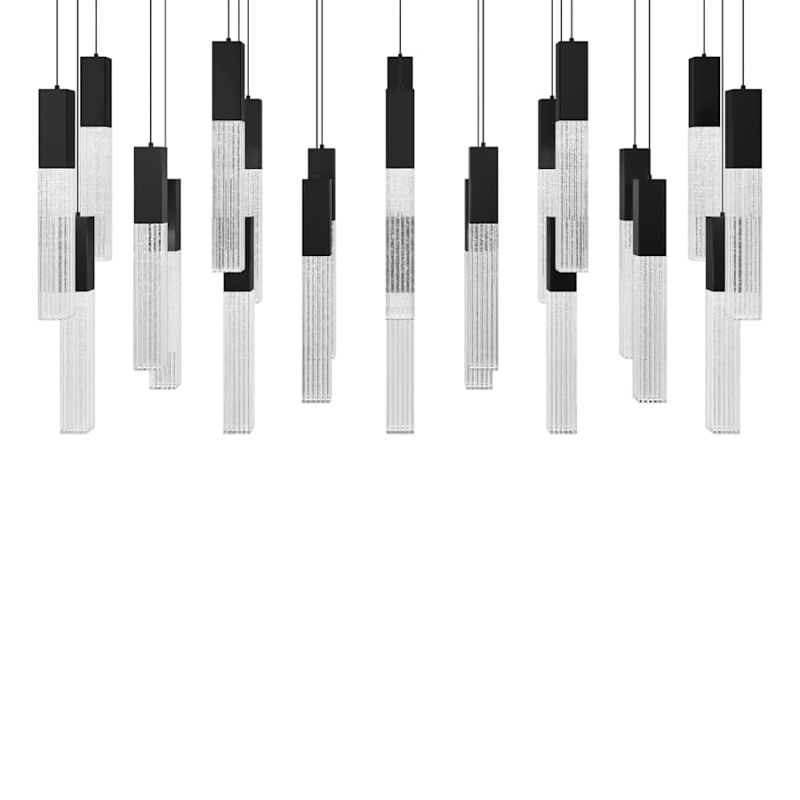 Cinema 54" Wide LED Crystal Linear Pendant with Clear