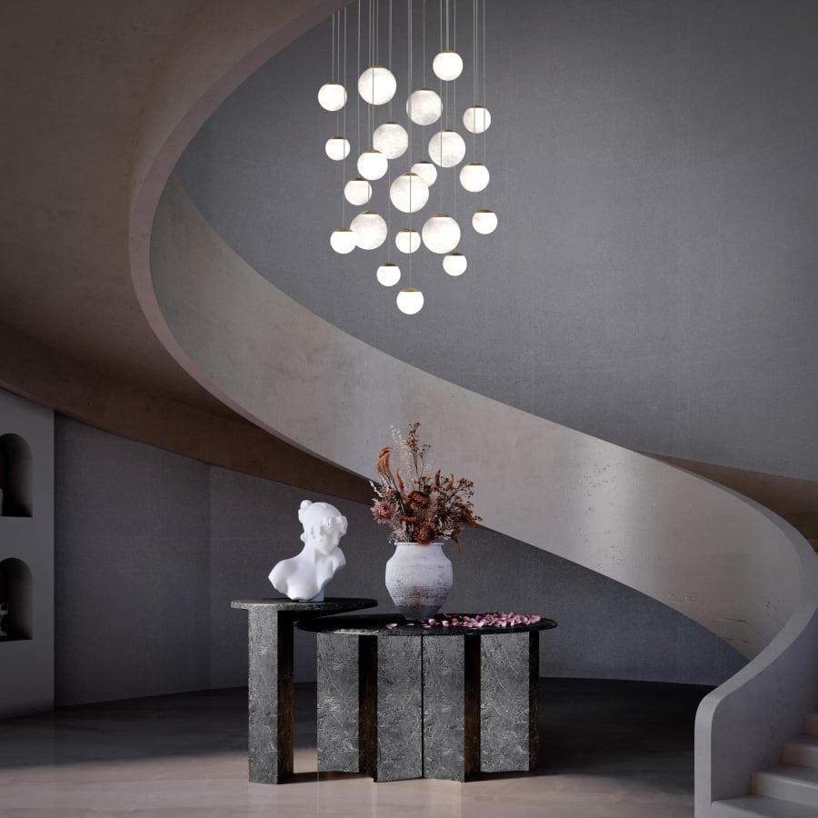 Pisces 21-Light 26" Wide LED Multi-Light Pendant detail view 5