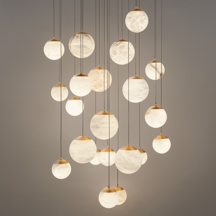 Pisces 21-Light 26" Wide LED Multi-Light Pendant detail view 6