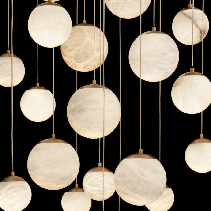 Pisces 21-Light 26" Wide LED Multi-Light Pendant detail view 2
