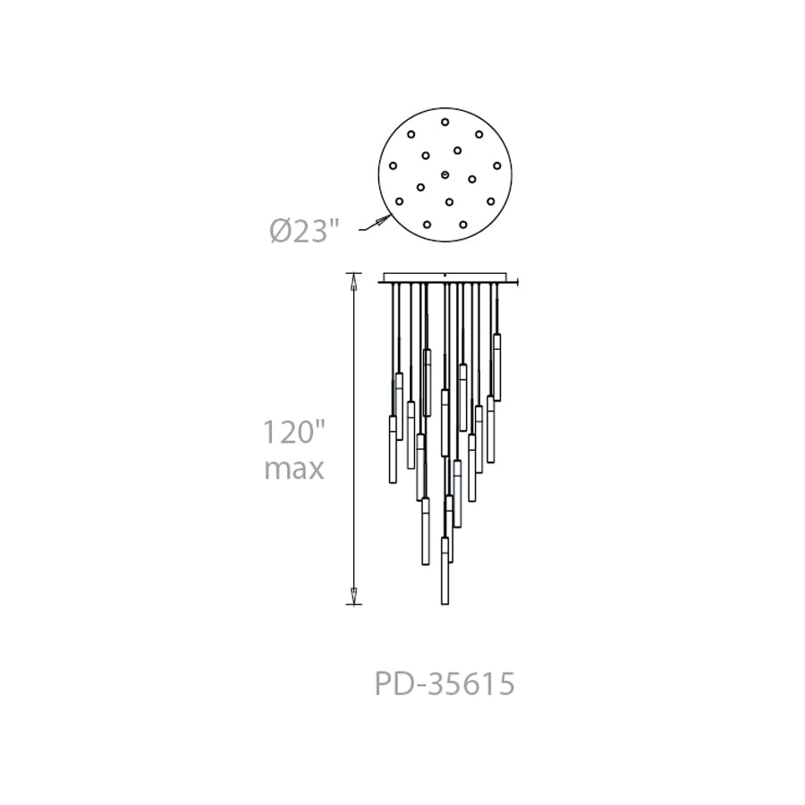 Magic 15-Light 23" Wide LED Multi-Light Chandelier