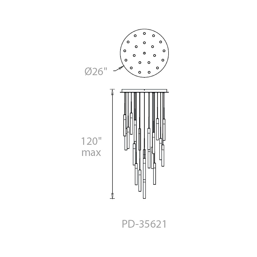 Magic 21-Light 26" Wide LED Multi-Light Chandelier