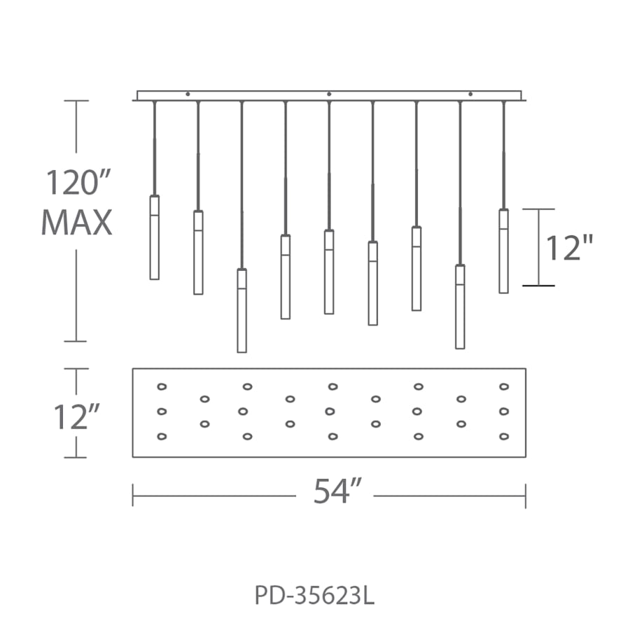 Magic 23-Light 54" Wide LED Linear Multi Chandelier