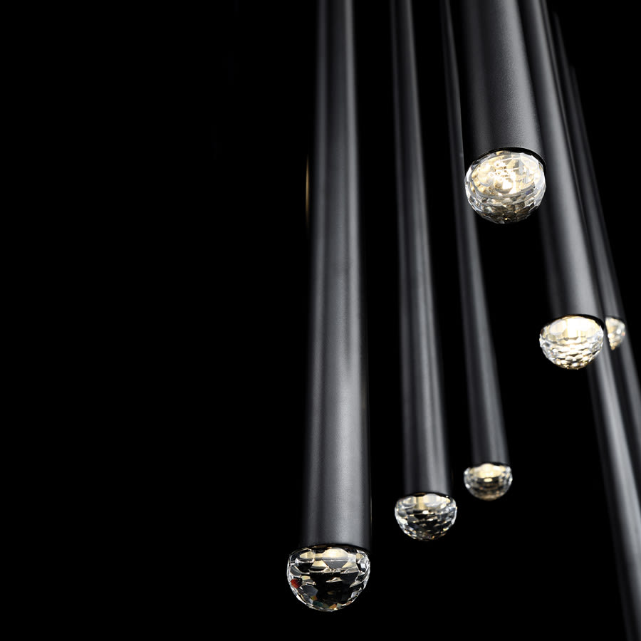 Cascade 23-Light 54" Wide LED Suspended Chandelier