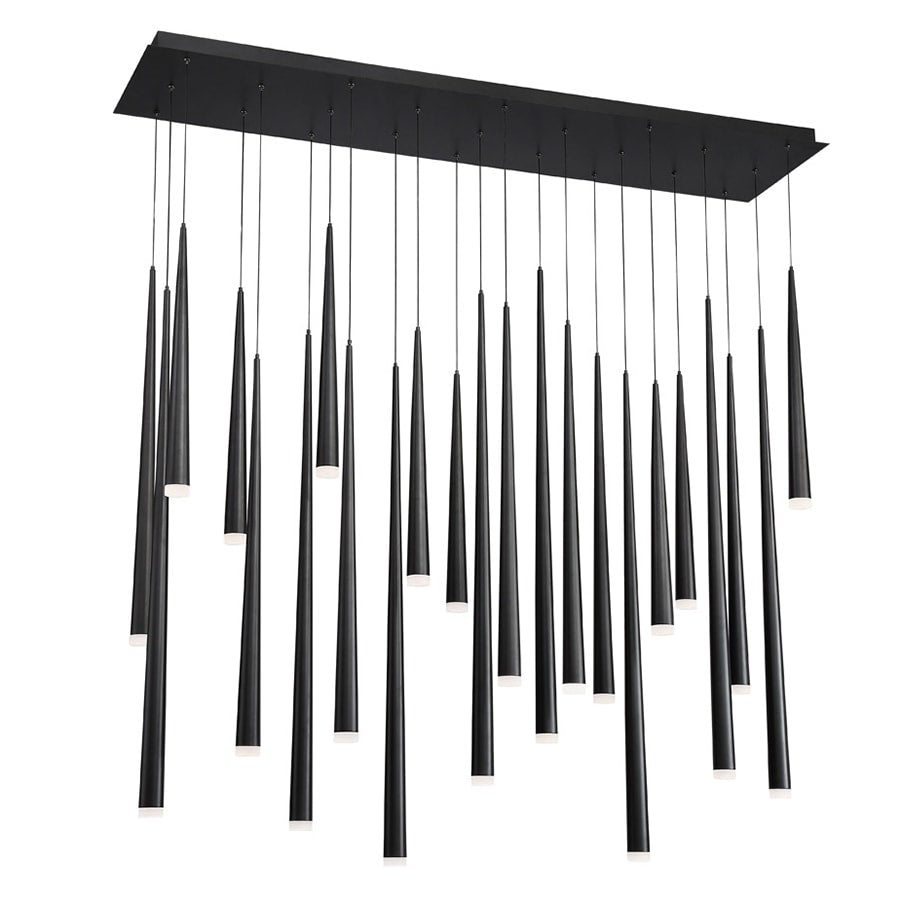 Cascade 23-Light 54" Wide LED Crystal Linear Chandelier