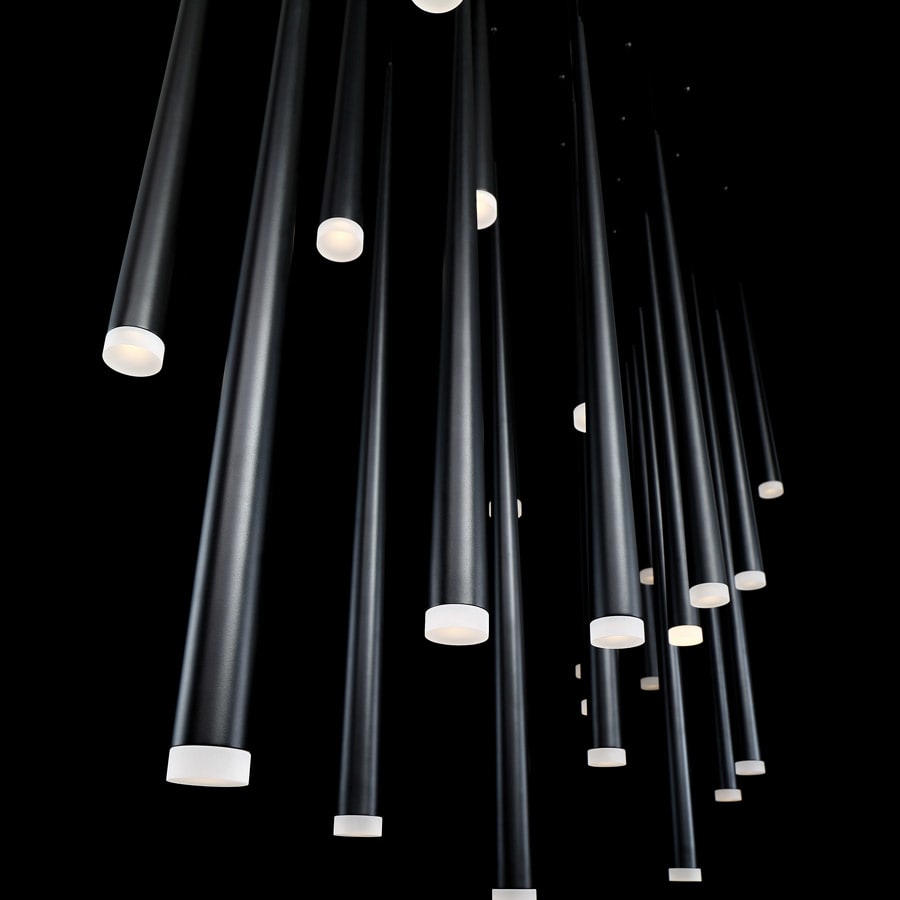 Cascade 23-Light 54" Wide LED Crystal Linear Chandelier