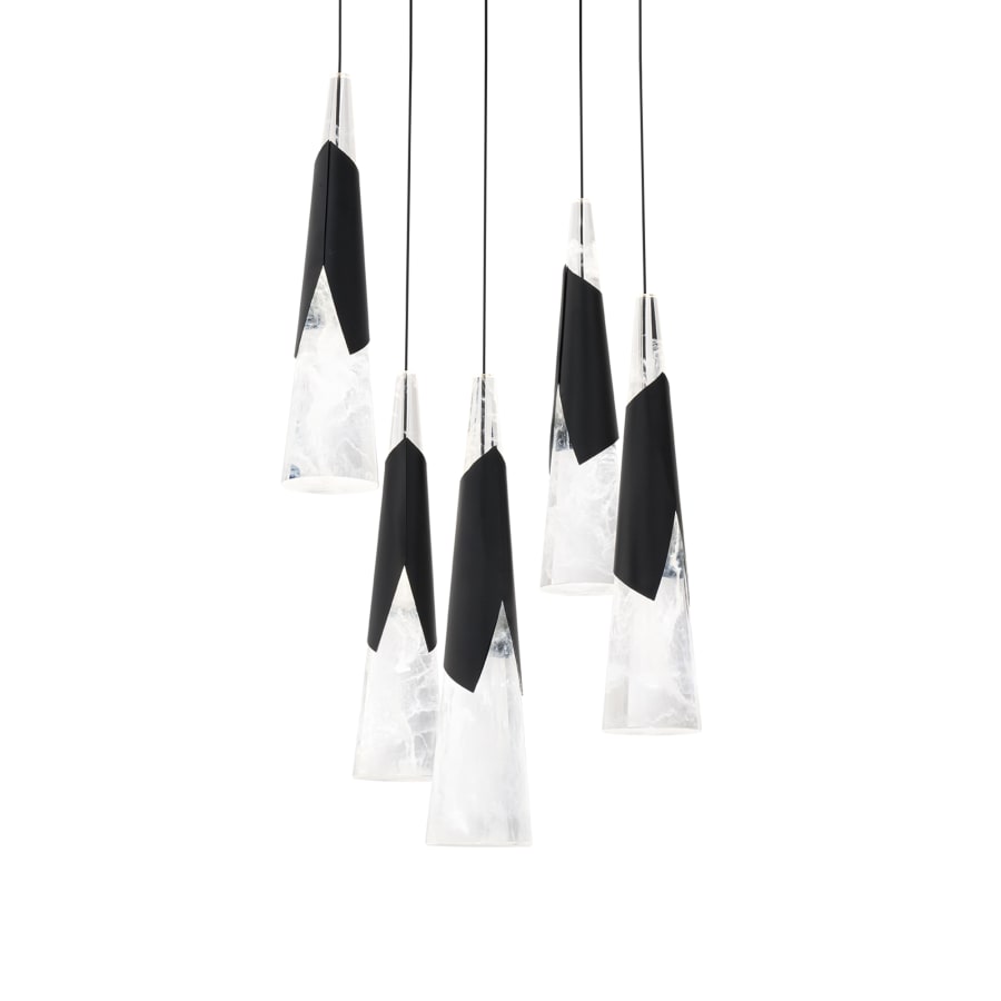 Metal Kilt 5-Light 17" Wide LED Suspension Multi-Light