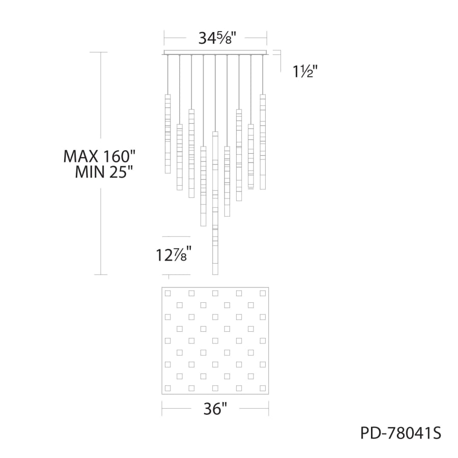 Minx 41-Light 36" Wide LED Crystal Multi-Light Pendant