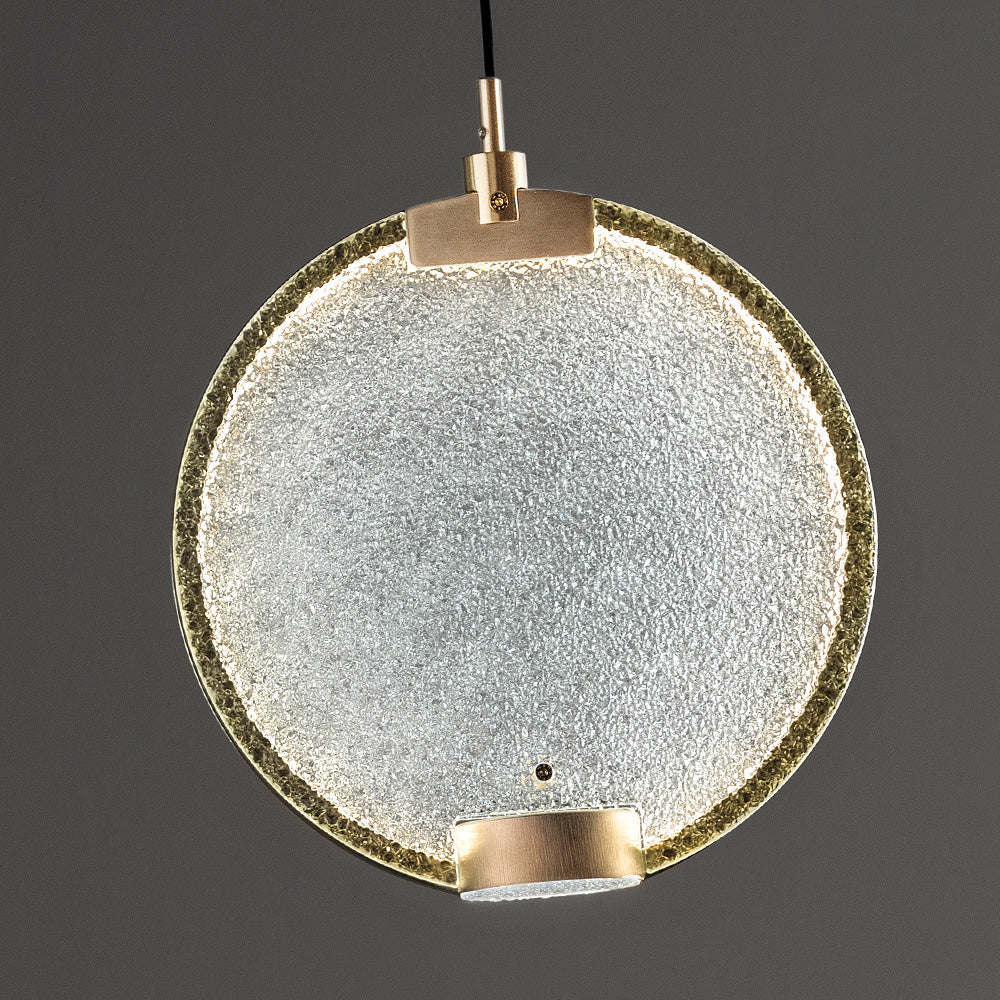 Modern Round Colored Glass Diffuser Chandelier