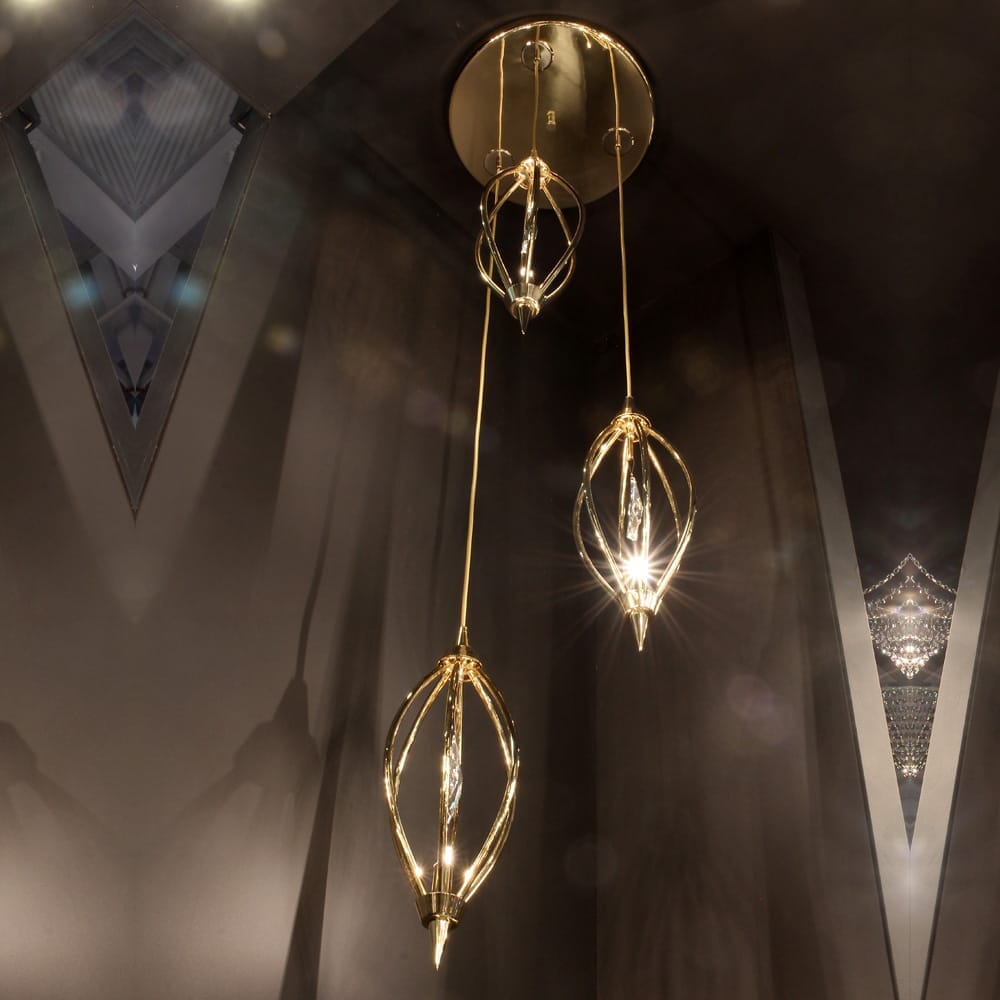 Modern Crystal Triple Chandelier
