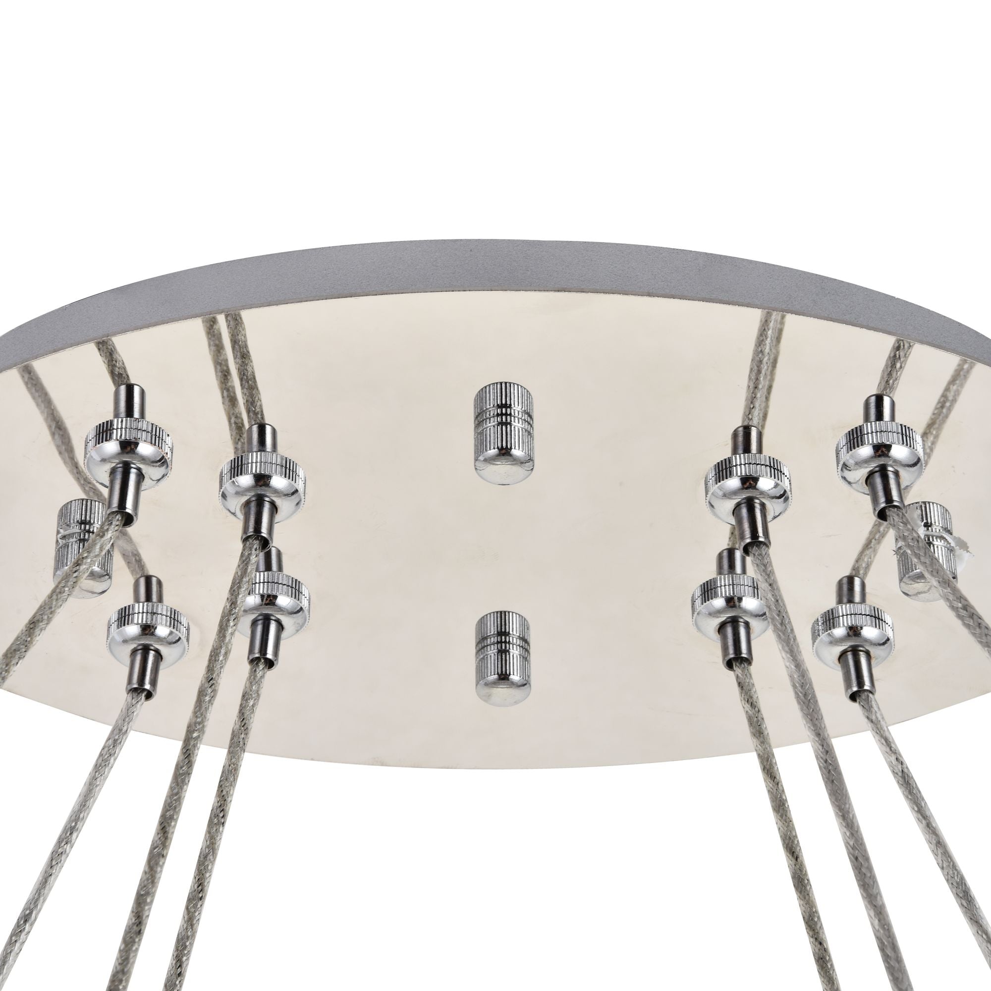 Monroe 48" Wide Chrome and Crystal 2-Tier Chandelier