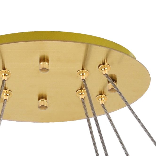 Monroe 48" Wide Gold and Crystal 2-Tier Oval Chandelier