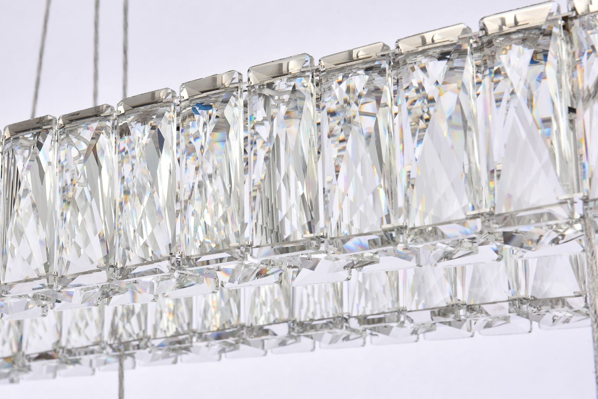 Monroe 50.25" Wide Chrome and Crystal LED Chandelier