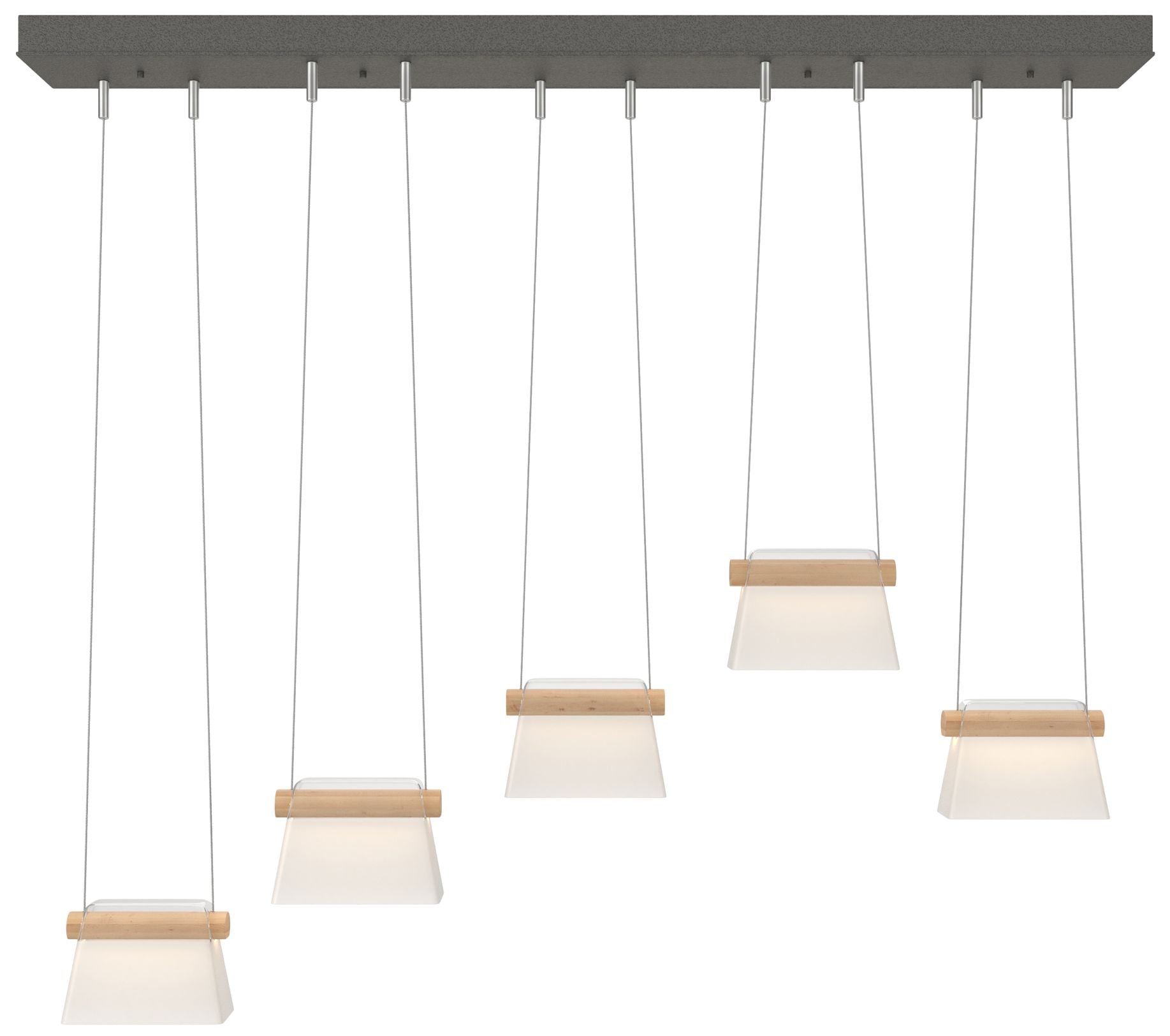 More Cowbell LED Iron Maple Wood Chandelier